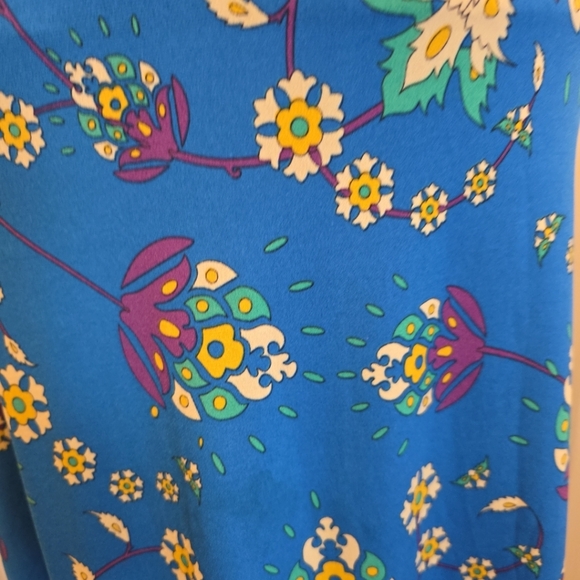 LULAROE BLUE FLORAL MAXI SKIRT, SIZE XS, NEW - Picture 5 of 8